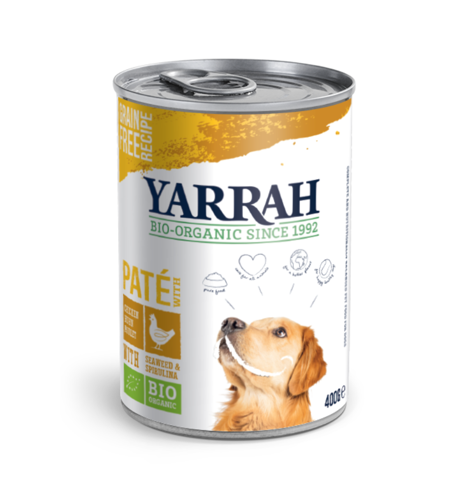 Overeenstemming servet Voorvoegsel Yarrah Biologisch Hondenvoer Paté met Kip - 12 x 400 gram