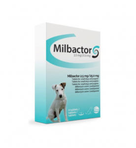 Milbactor Kleine Hond / Puppy (-10 kg) 4 tab