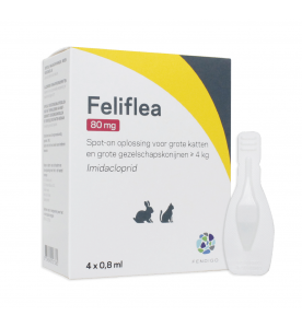FeliFlea 80 mg (Kat & Konijn +4 kg) - 4 pipetten