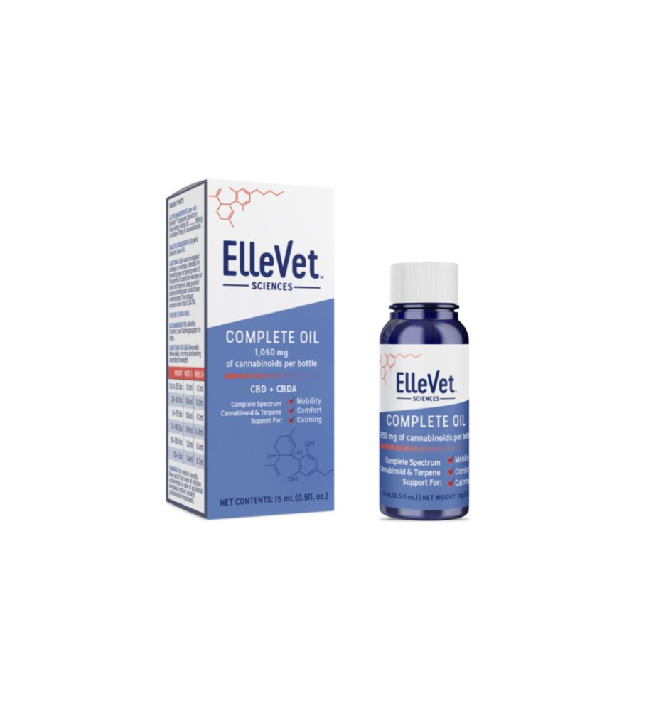 ElleVet CBD + CBDA-olie voor honden 15 ml