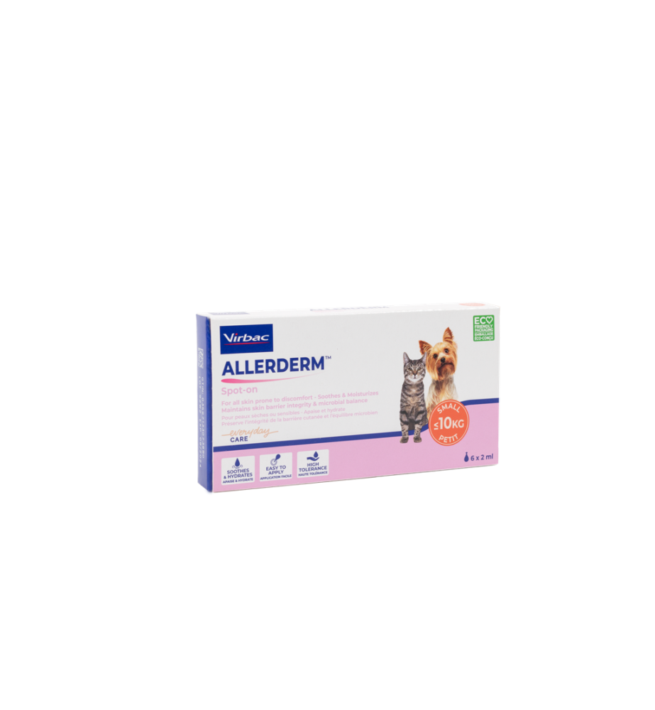 Allerderm Spot-on Hond / Kat (- 10 kg) - 6 x 2 ml