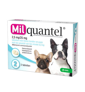 Milquantel Kleine Hond - 2.5 mg / 25 mg (0.5 t/m 10 kg)
