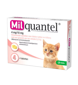 Milquantel Kleine Kat / Kitten - 4 mg / 10 mg (0.5 t/m 2 kg)