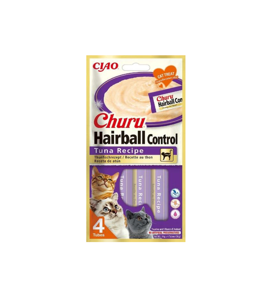 Churu Hairball Control Tonijn - 12 x 4 tubes