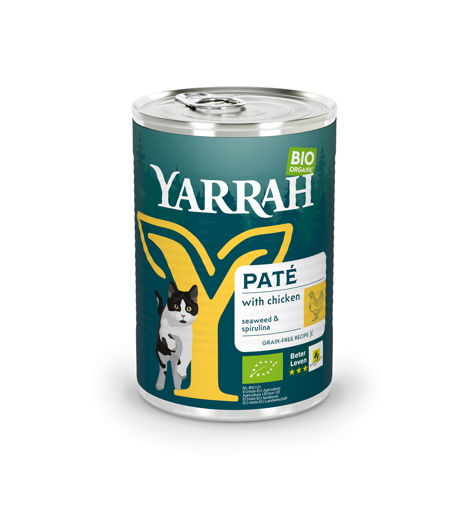 Yarrah Biologisch Kattenvoer Paté met Kip - 12 x 400 gram