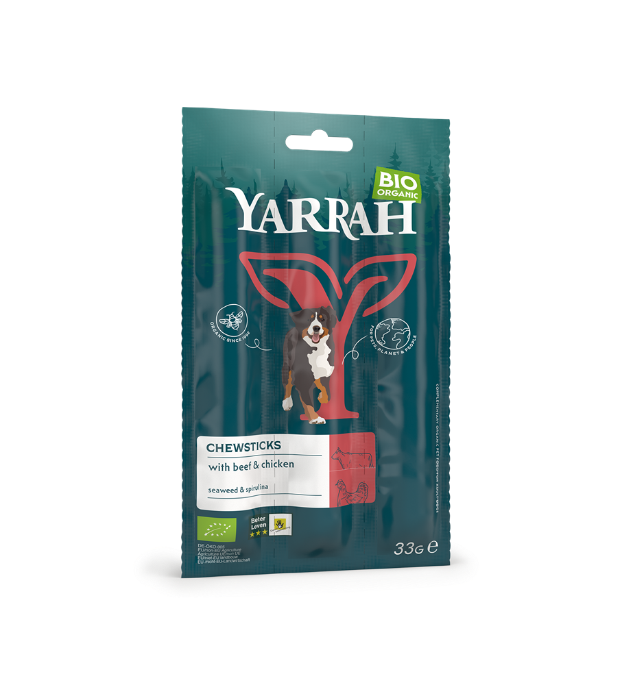 Yarrah Biologische Kauwstaafjes voor Honden - 25 x 33 gram