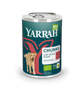 Yarrah Biologisch Hondenvoer Chunks met Kip & Rund