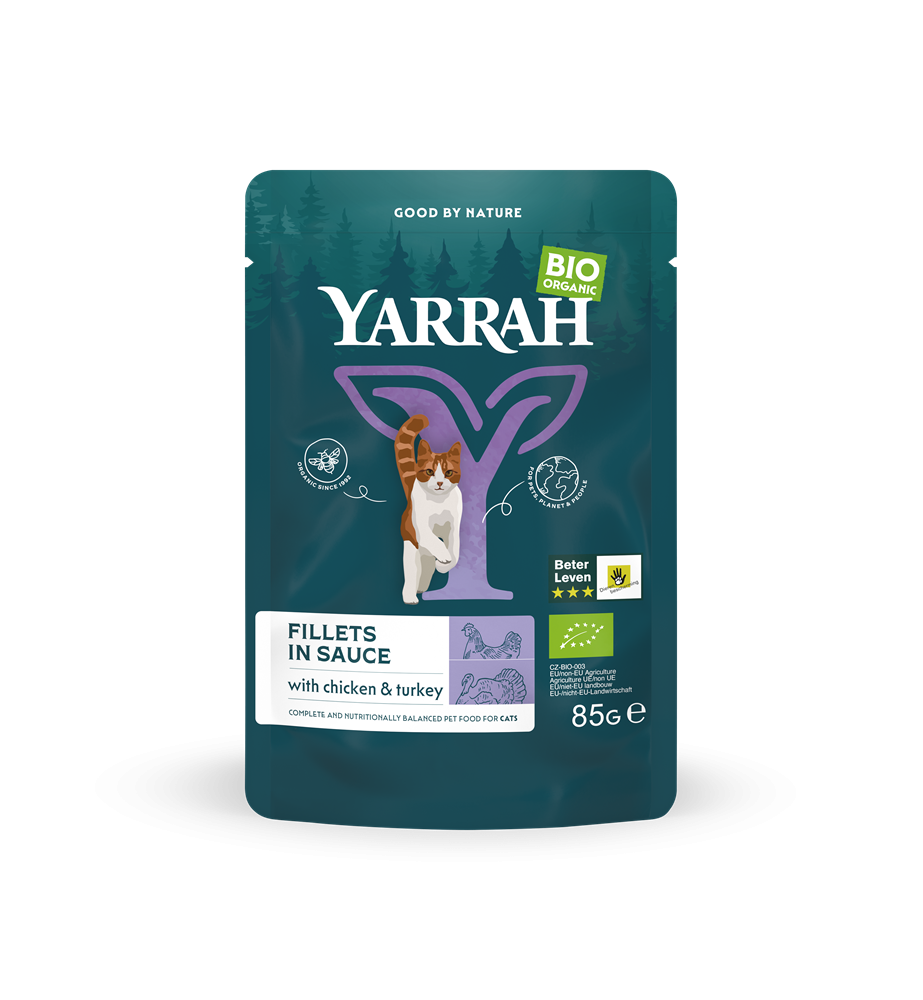 Yarrah Biologische Filets met Kalkoen in saus - 14 x 85 gram