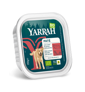 Yarrah Biologisch Hondenvoer Paté met Rund & Kip - 12 x 150 gram