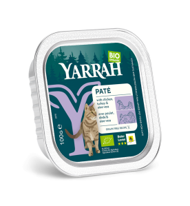 Yarrah Biologisch Kattenvoer Paté met Kip & Kalkoen - 16 x 100 gram