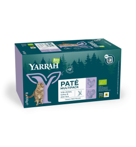 Yarrah Biologisch Kattenvoer Multipack met Kip & Kalkoen - 8 x 100 gram