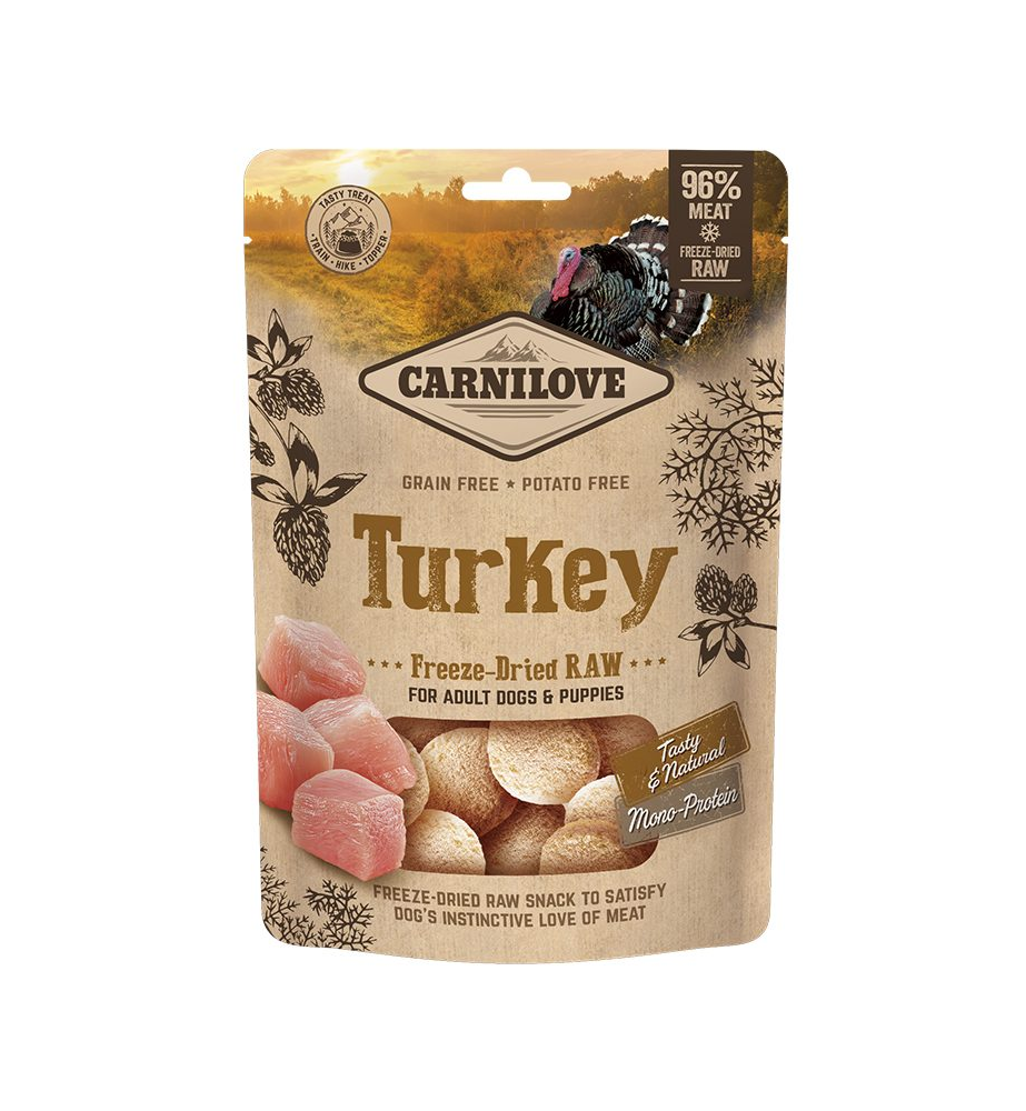 Carnilove Freeze-Dried Raw Snacks Turkey - 60 gram