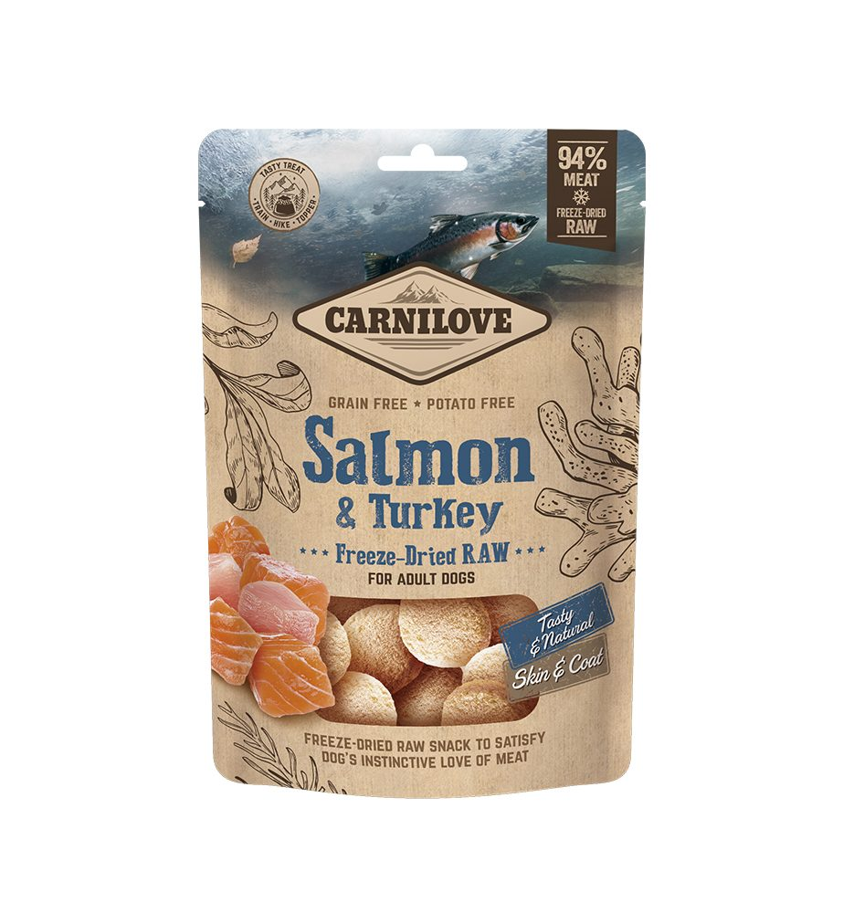 Carnilove Freeze-Dried Raw Snack Salmon & Turkey - 60 gram