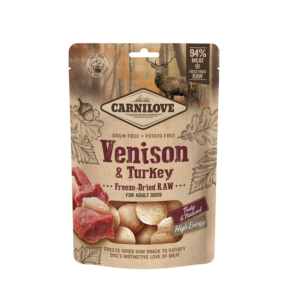 Carnilove Freeze-Dried Raw Snack Venison & Turkey - 60 gram