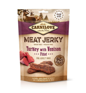 Carnilove Meat Jerky Turkey with Venison Fillet - 100 gram