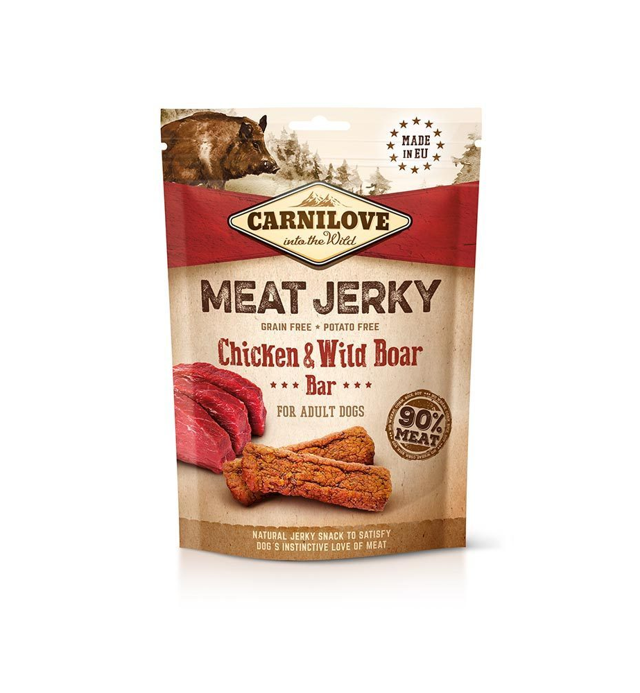 Carnilove Meat Jerky Chicken with Wild Boar Bar - 100 gram