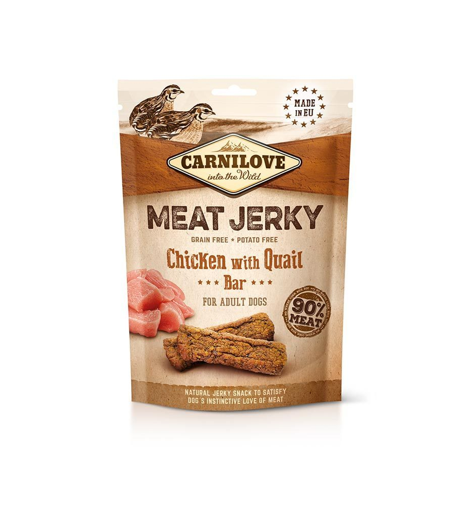 Carnilove Meat Jerky Chicken & Quail Bar - 100 gram