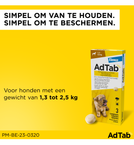 AdTab Hond (1.3 t/m 2.5 kg) - 3 tabletten