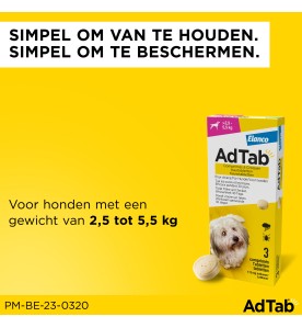 AdTab Hond (2.5 t/m 5.5 kg) - 3 tabletten