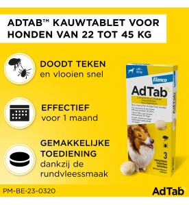 AdTab Hond (22 t/m 45 kg) - 3 tabletten