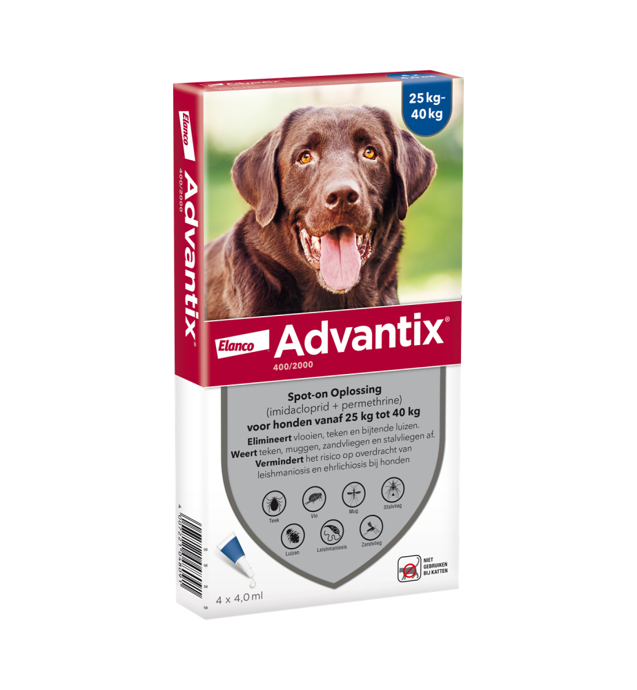 Advantix 25 t/m 40 kg - 400/2000 - 4 pip