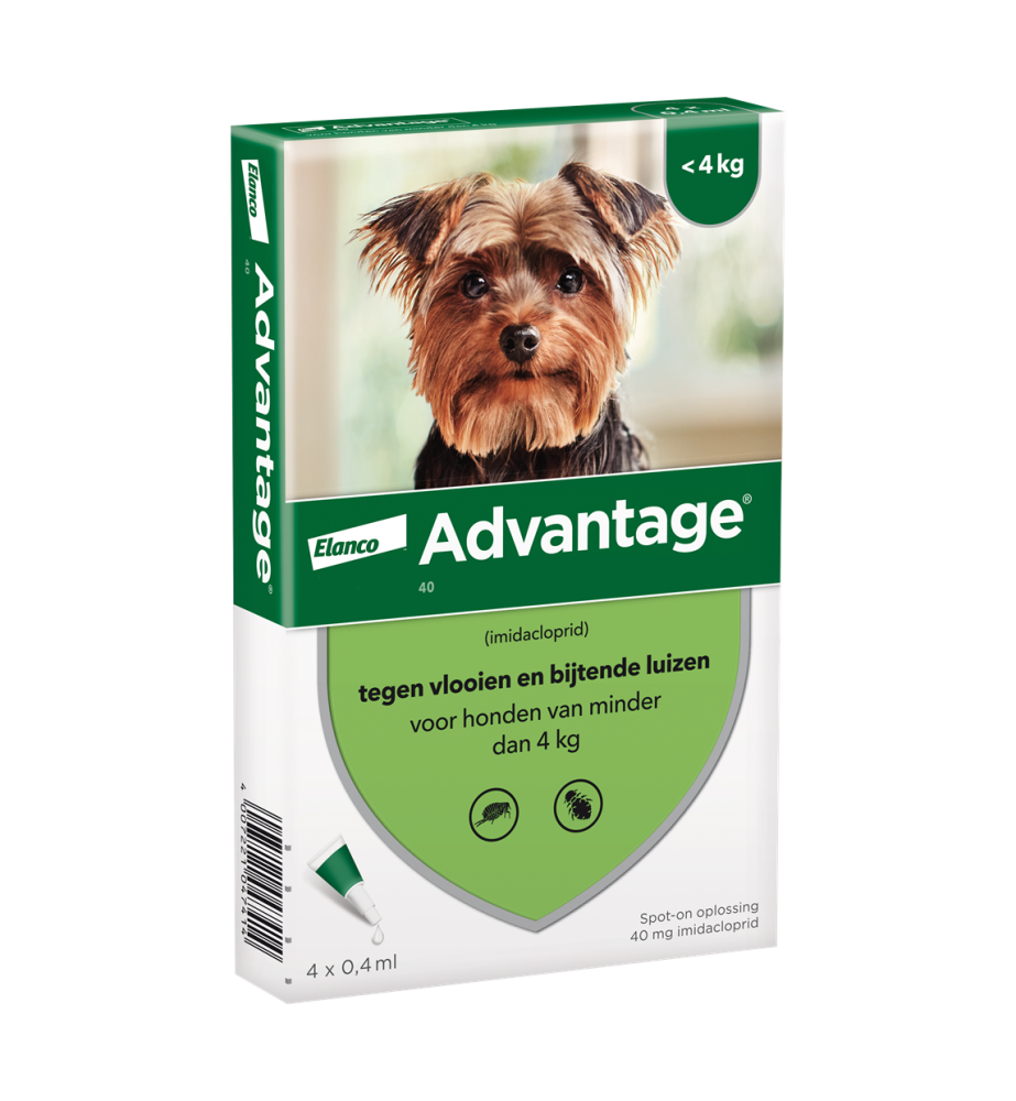 Advantage 40 - Hond Kleiner dan 4 kg - 4 pipetten